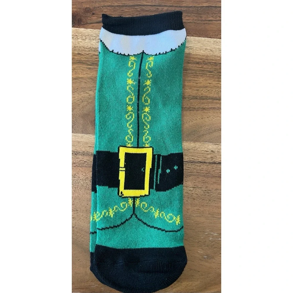 9 Pairs Of ELF Movie Christmas Themed Socks Long And Short Size 7-12 Lot